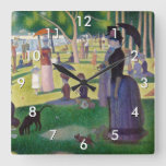 Georges Seurat - A Sunday on La Grande Jatte Square Wall Clock