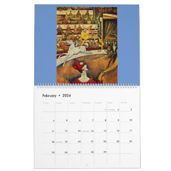 Georges Seurat Artwork Calendar | Zazzle