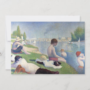 Georges Seurat - Bathers at Asnieres Invitation