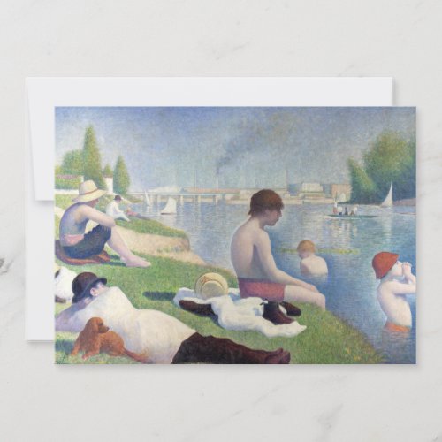 Georges Seurat _ Bathers at Asnieres Invitation