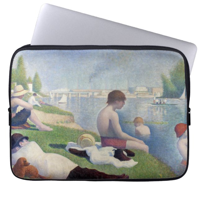 Georges Seurat - Bathers at Asnieres Laptop Sleeve (Front)