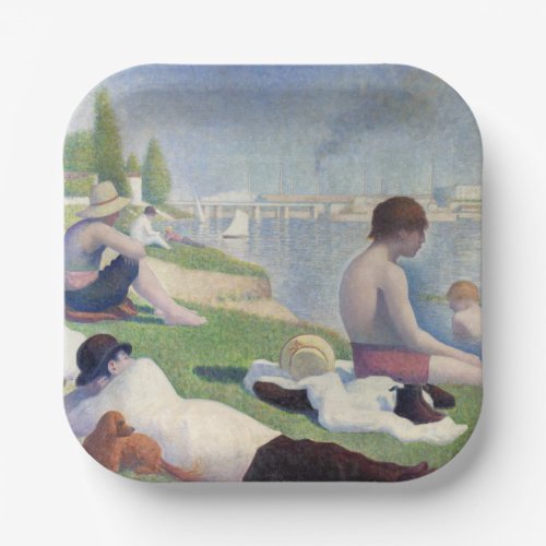 Georges Seurat _ Bathers at Asnieres Paper Plates
