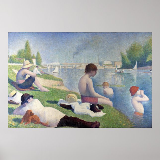 Georges Seurat - Bathers at Asnieres Poster (Front)