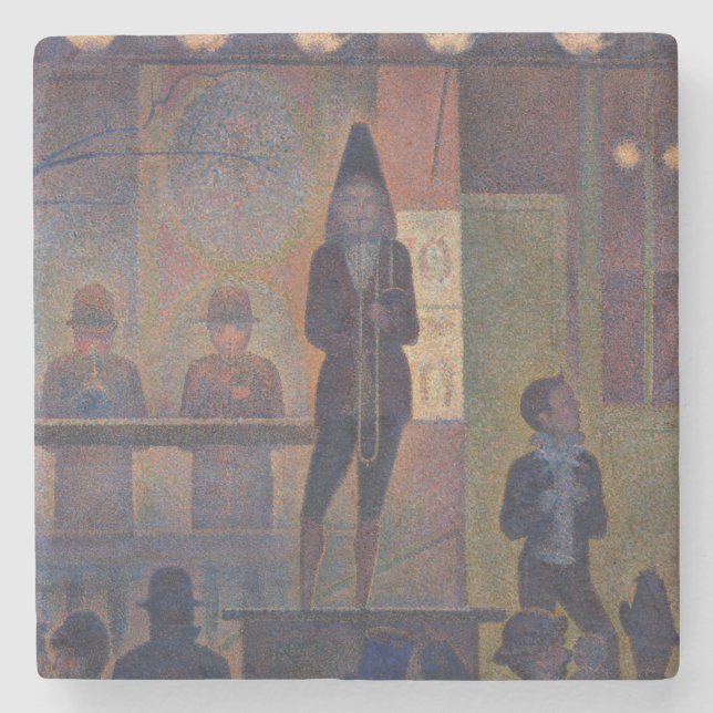 Georges Seurat - Circus Slideshow Stone Coaster (Front)