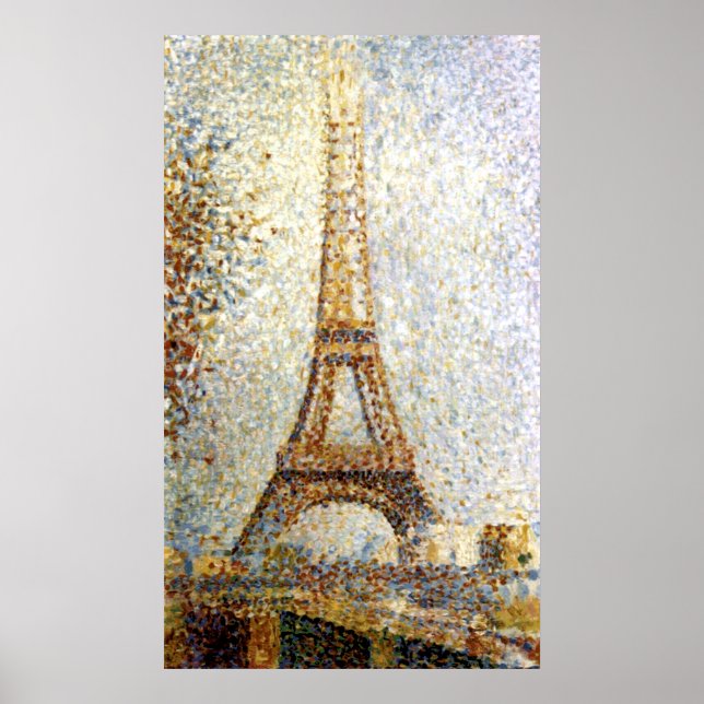 Georges Seurat Eiffel Tower Pointillism Poster (Front)