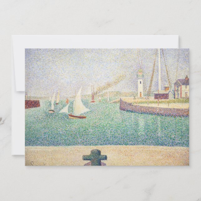 Georges Seurat - Entrance of the Port of Honfleur  Invitation (Front)
