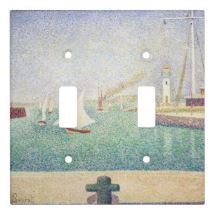 Georges Seurat - Entrance of the Port of Honfleur Light Switch Cover