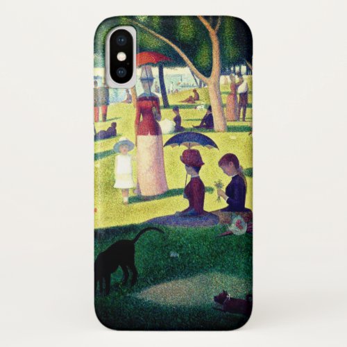 Georges Seurat La Grande Jatte pointilism french iPhone X Case