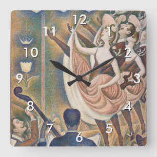 Georges Seurat - Le Chahut Square Wall Clock