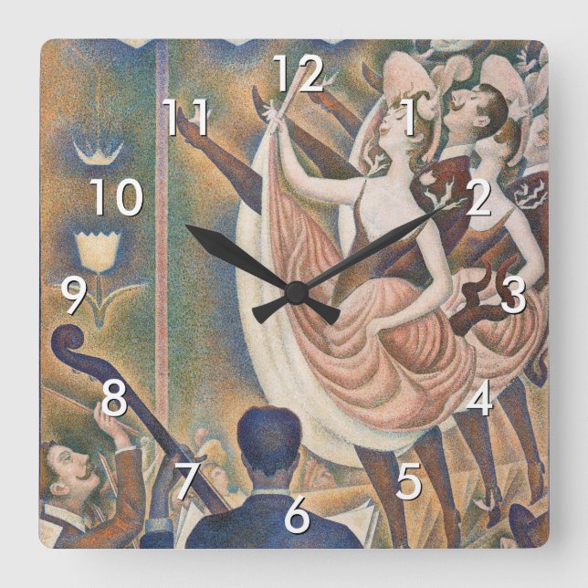 Georges Seurat - Le Chahut Square Wall Clock (Front)