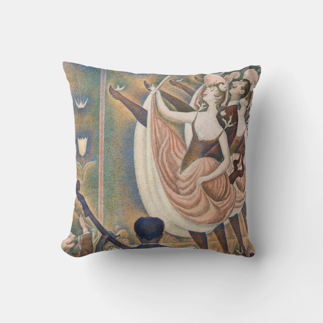 Georges Seurat - Le Chahut Throw Pillow (Front)