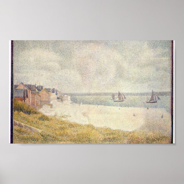 Georges Seurat - Le Crotoy downstream Poster (Front)