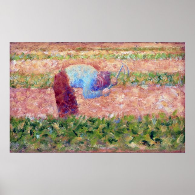 Georges Seurat Man with a Hoe Poster (Front)