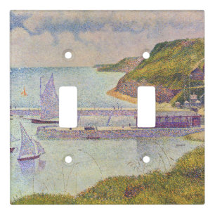 Georges Seurat - Port-en-Bessin at High Tide Light Switch Cover