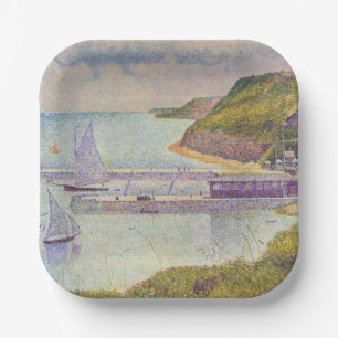 Georges Seurat - Port-en-Bessin at High Tide Paper Plates