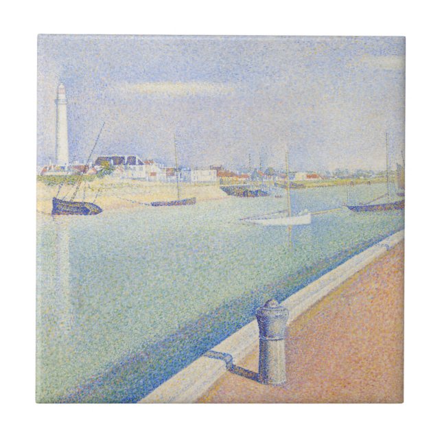 Georges Seurat - The Channel of Gravelines Ceramic Tile (Front)
