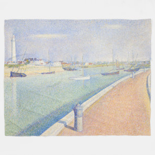 Georges Seurat - The Channel of Gravelines Fleece Blanket