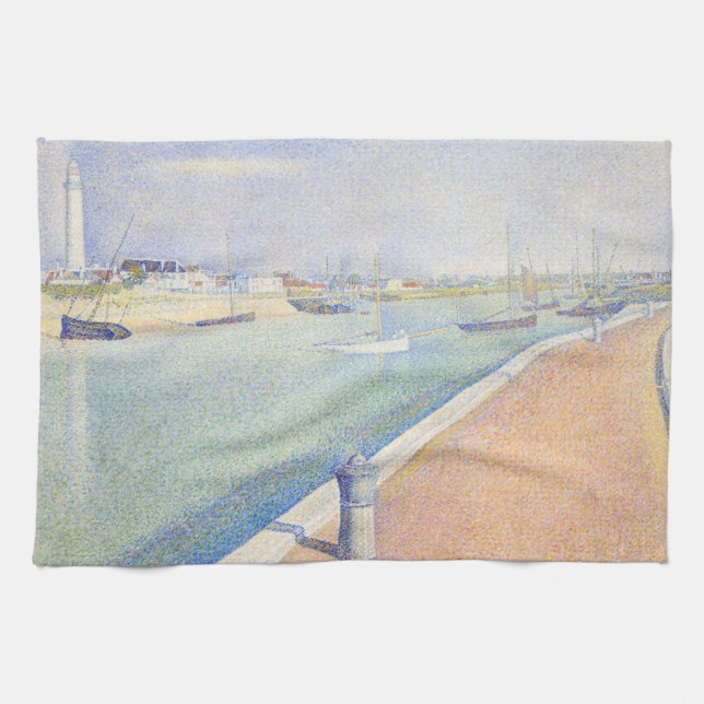 Georges Seurat - The Channel of Gravelines Kitchen Towel (Horizontal)