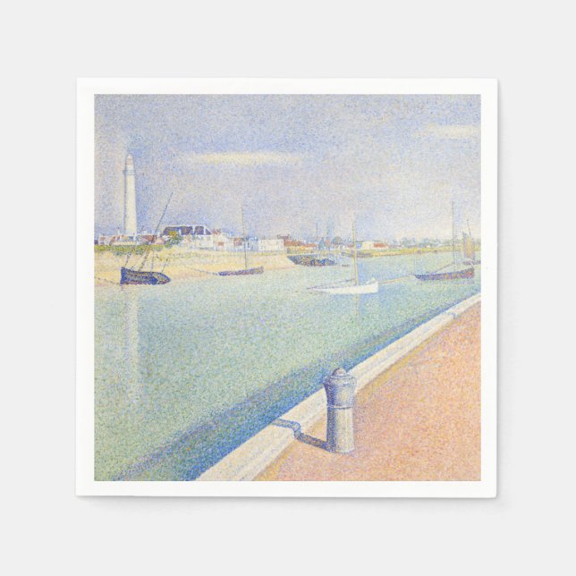 Georges Seurat - The Channel of Gravelines Napkins (Front)
