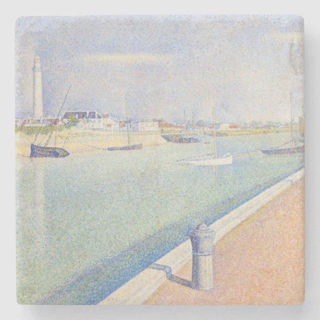 Georges Seurat - The Channel of Gravelines Stone Coaster (Front)