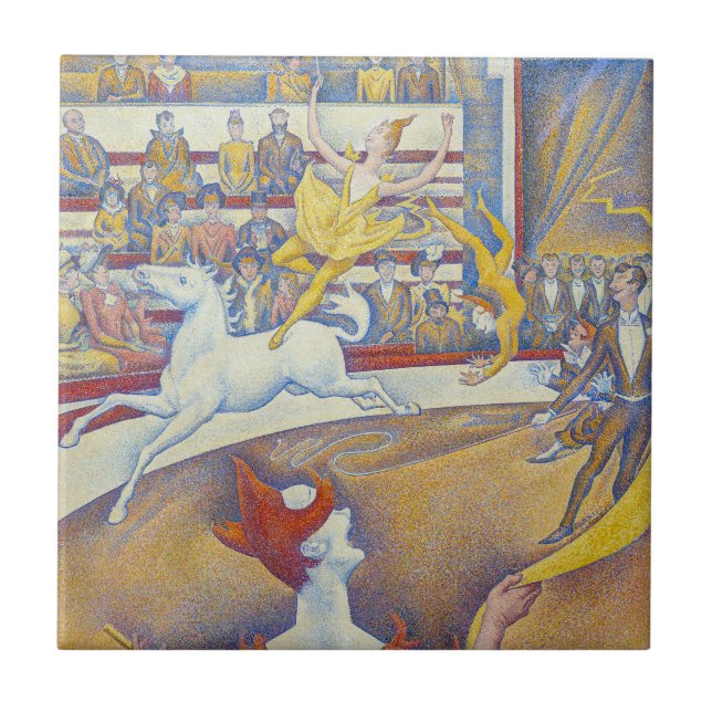 Georges Seurat - The Circus Ceramic Tile (Front)