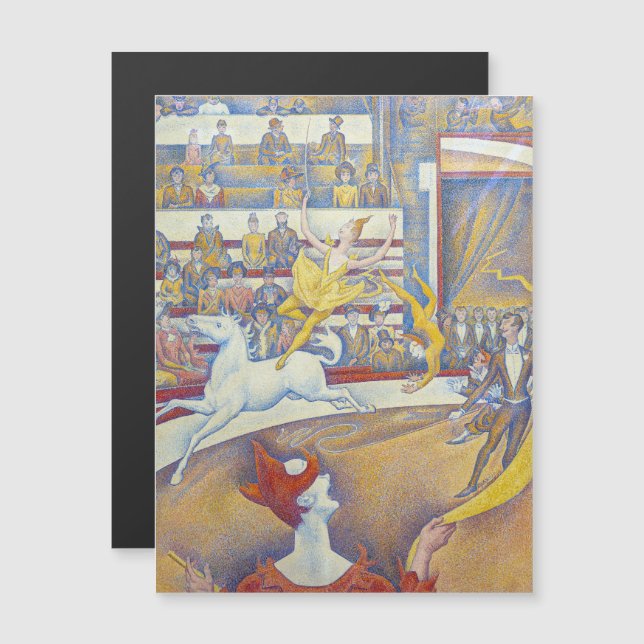 Georges Seurat - The Circus Magnetic Card (Front/Back)