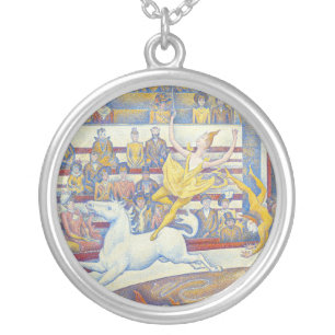 Georges Seurat - The Circus Silver Plated Necklace