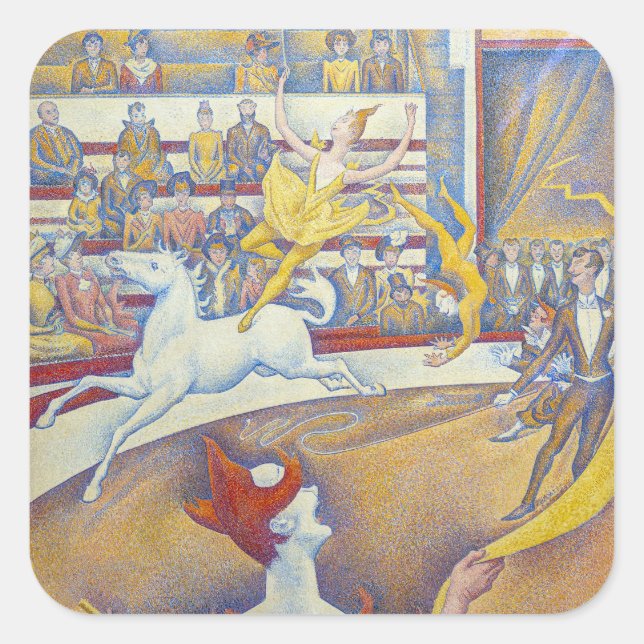 Georges Seurat - The Circus Square Sticker (Front)