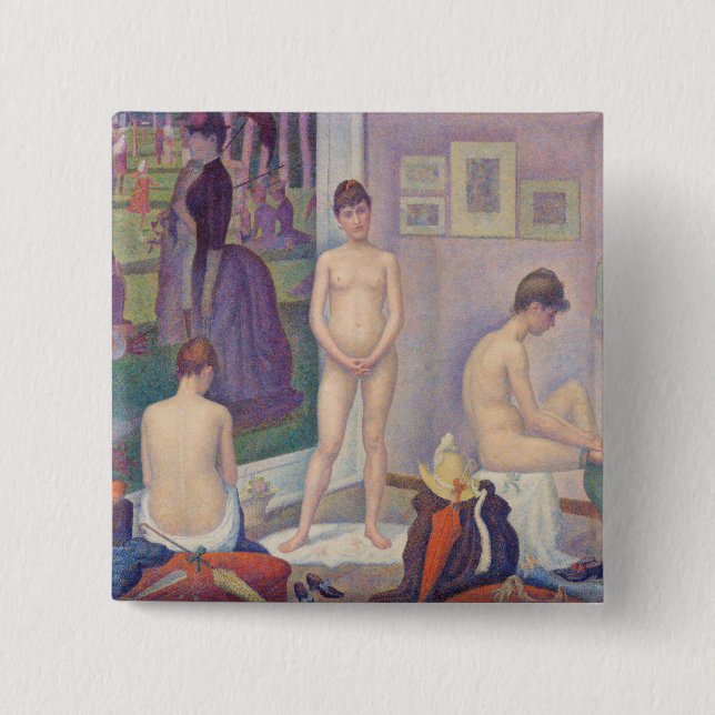 Georges Seurat - The Models Button (Front)