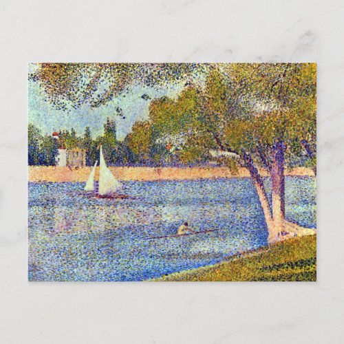 Georges Seurat The Seine and la Grande Jatte Postcard