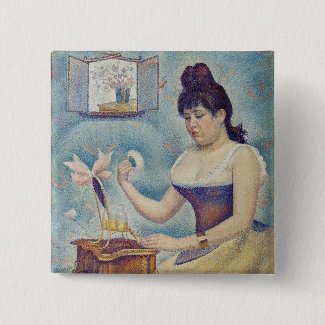 Georges Seurat - Young Woman Powdering Herself Button (Front)