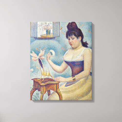 Georges Seurat _ Young Woman Powdering Herself Canvas Print