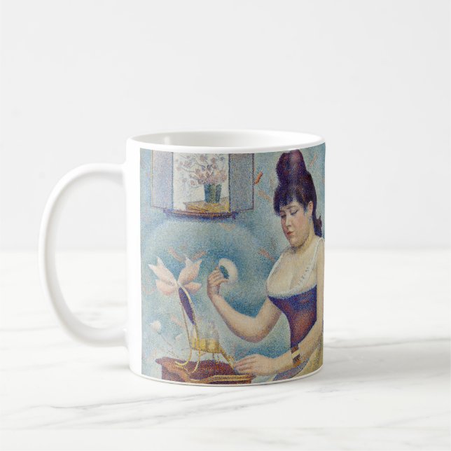 Georges Seurat - Young Woman Powdering Herself Coffee Mug (Left)