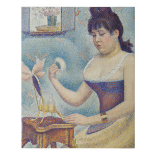 Georges Seurat - Young Woman Powdering Herself Faux Canvas Print
