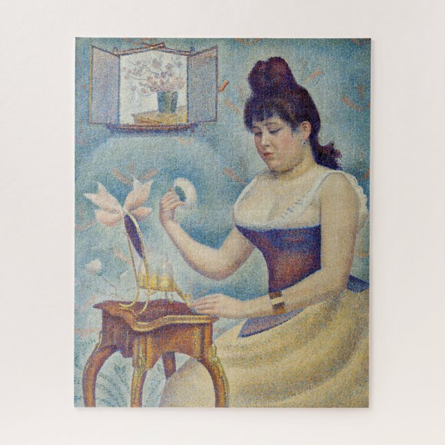 Georges Seurat - Young Woman Powdering Herself Jigsaw Puzzle (Vertical)