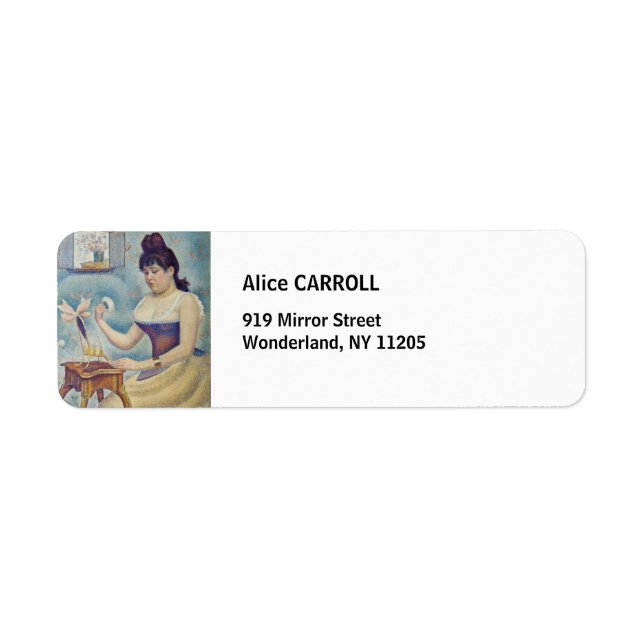 Georges Seurat - Young Woman Powdering Herself Label (Front)