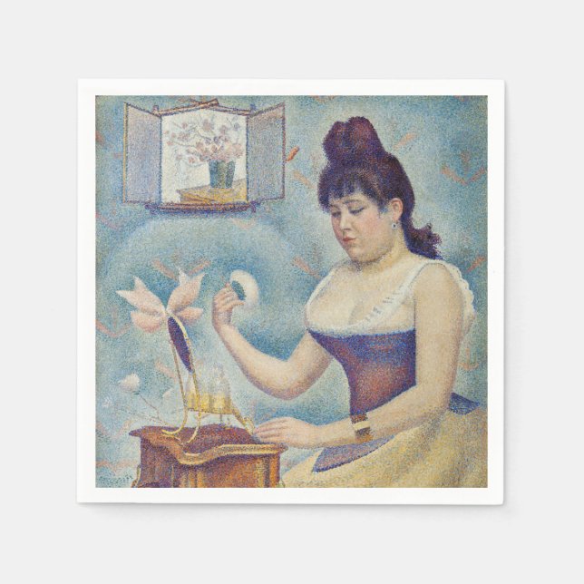 Georges Seurat - Young Woman Powdering Herself Napkins (Front)