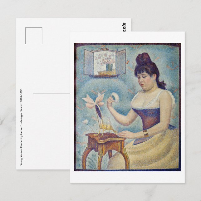 Georges Seurat - Young Woman Powdering Herself Postcard (Front/Back)
