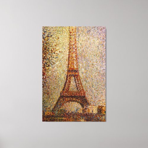 Georges Seurats Painting The Eiffel Tower 1889 Canvas Print