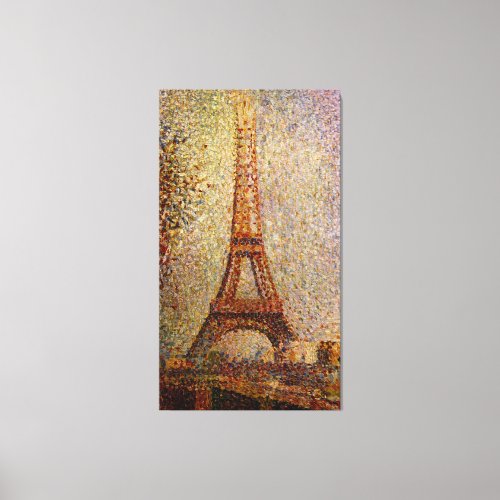 Georges Seurats Painting The Eiffel Tower 1889 Canvas Print