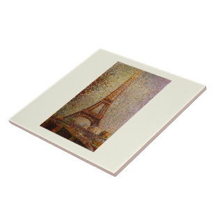 Georges Seurat's Painting: The Eiffel Tower (1889) Ceramic Tile