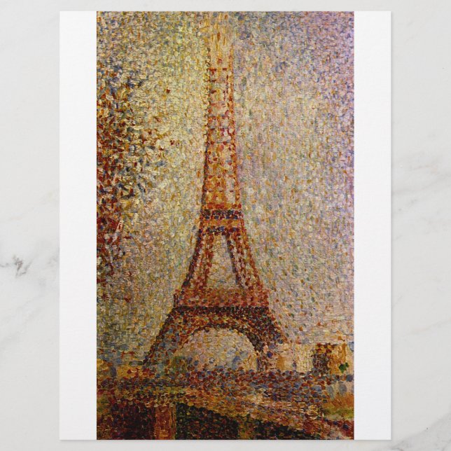 Georges Seurat's Painting: The Eiffel Tower (1889) Flyer (Front)