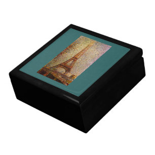 Georges Seurat's Painting: The Eiffel Tower (1889) Jewelry Box