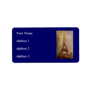 Georges Seurat's Painting: The Eiffel Tower (1889) Label