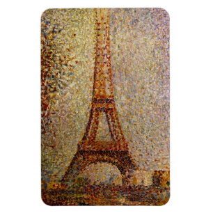 Georges Seurat's Painting: The Eiffel Tower (1889) Magnet