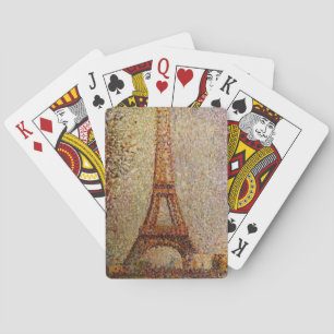 Georges Seurat's Painting: The Eiffel Tower (1889) Poker Cards