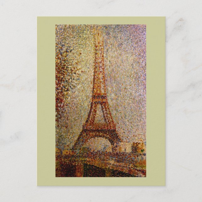 Georges Seurat's Painting: The Eiffel Tower (1889) Postcard (Front)