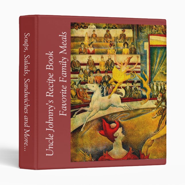 Georges Seurat's The Circus (1891) 3 Ring Binder (Front/Spine)
