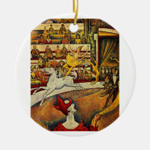 Georges Seurat's The Circus (1891) Ceramic Ornament