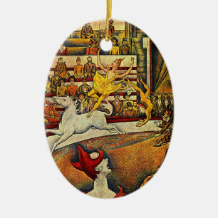 Georges Seurat's The Circus (1891) Ceramic Ornament